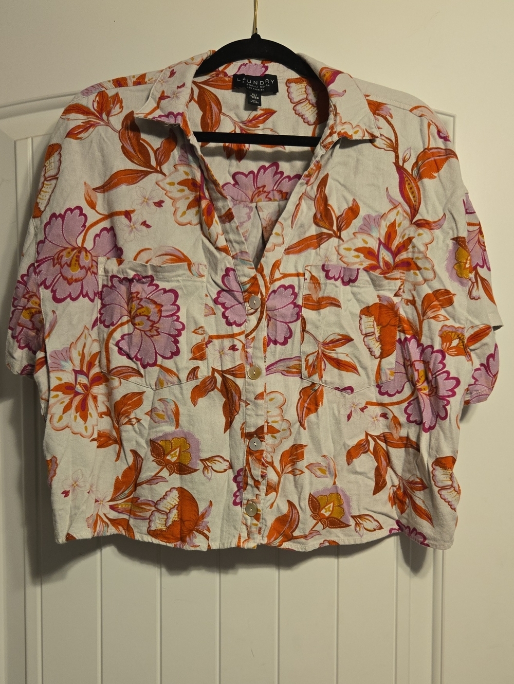 Cropped Floral Shirt